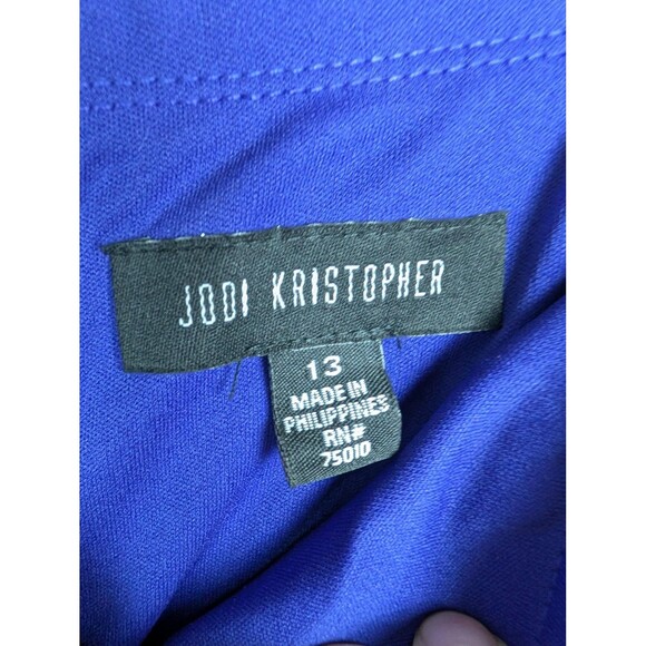 Jodi Kristopher Dress Womens 13 Strap Mini Floral Crystal Accents NWT Prom - Picture 6 of 10